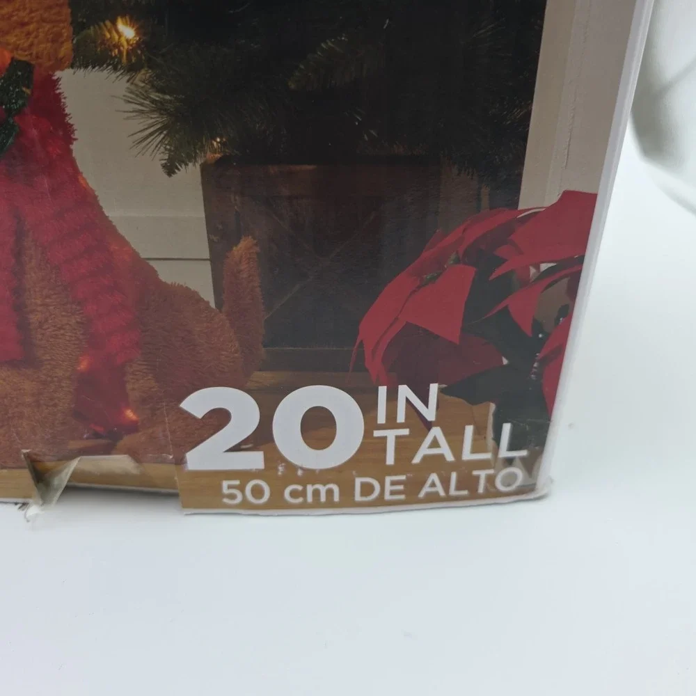 Christmas Holiday Time Dog Light Up Plush Dog Indoor Outdoor Decor 20